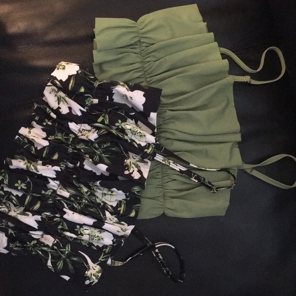 Fto: These S for M same black floral and Seagrass